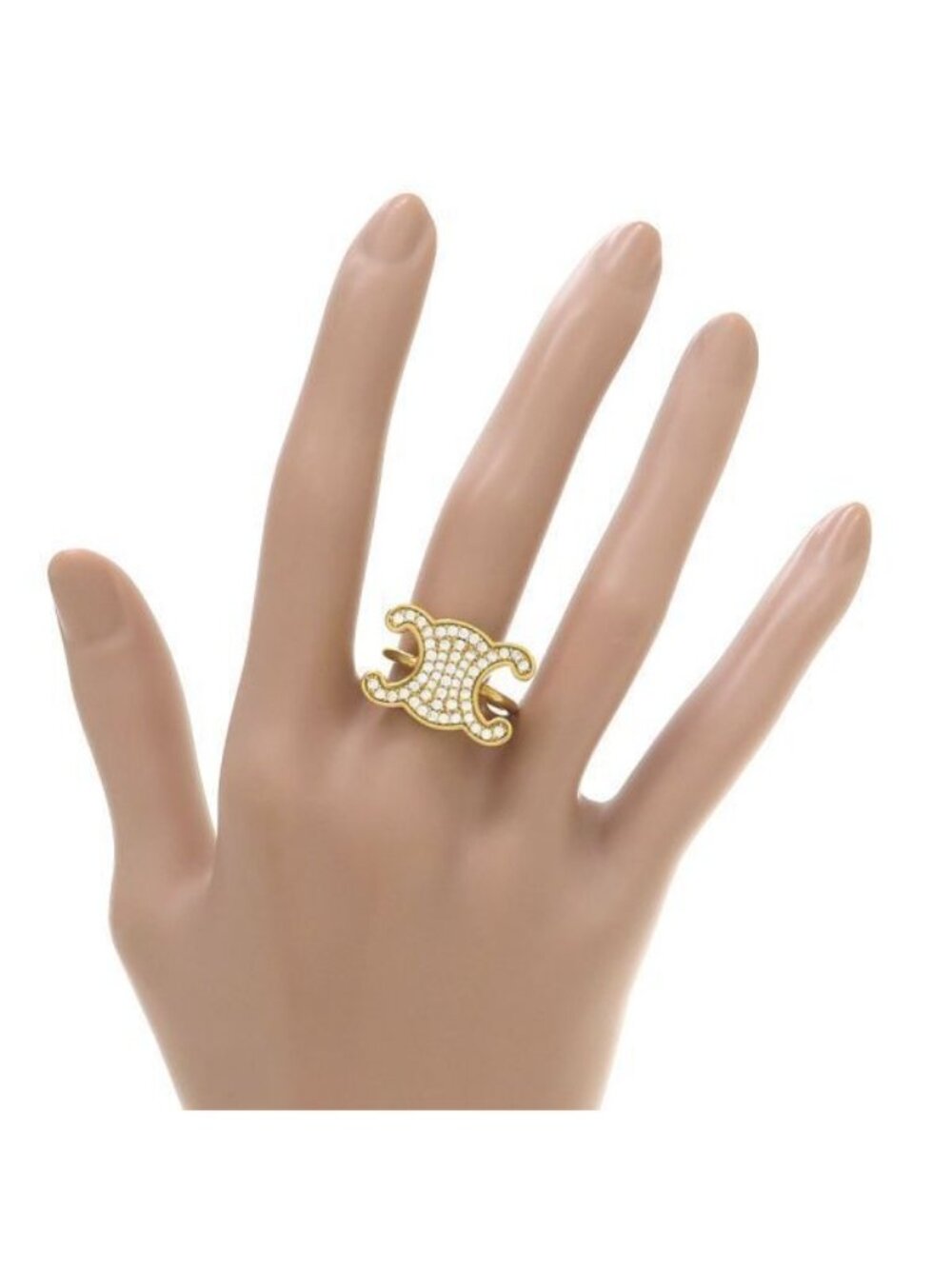 Celine Triomphe Rhinestone Ring - Picture 9 of 10